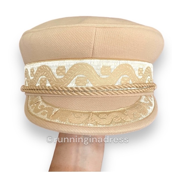 NWT Lack of Color Riviera Cap In Cream & Gold Size Medium 57 cm main image 7
